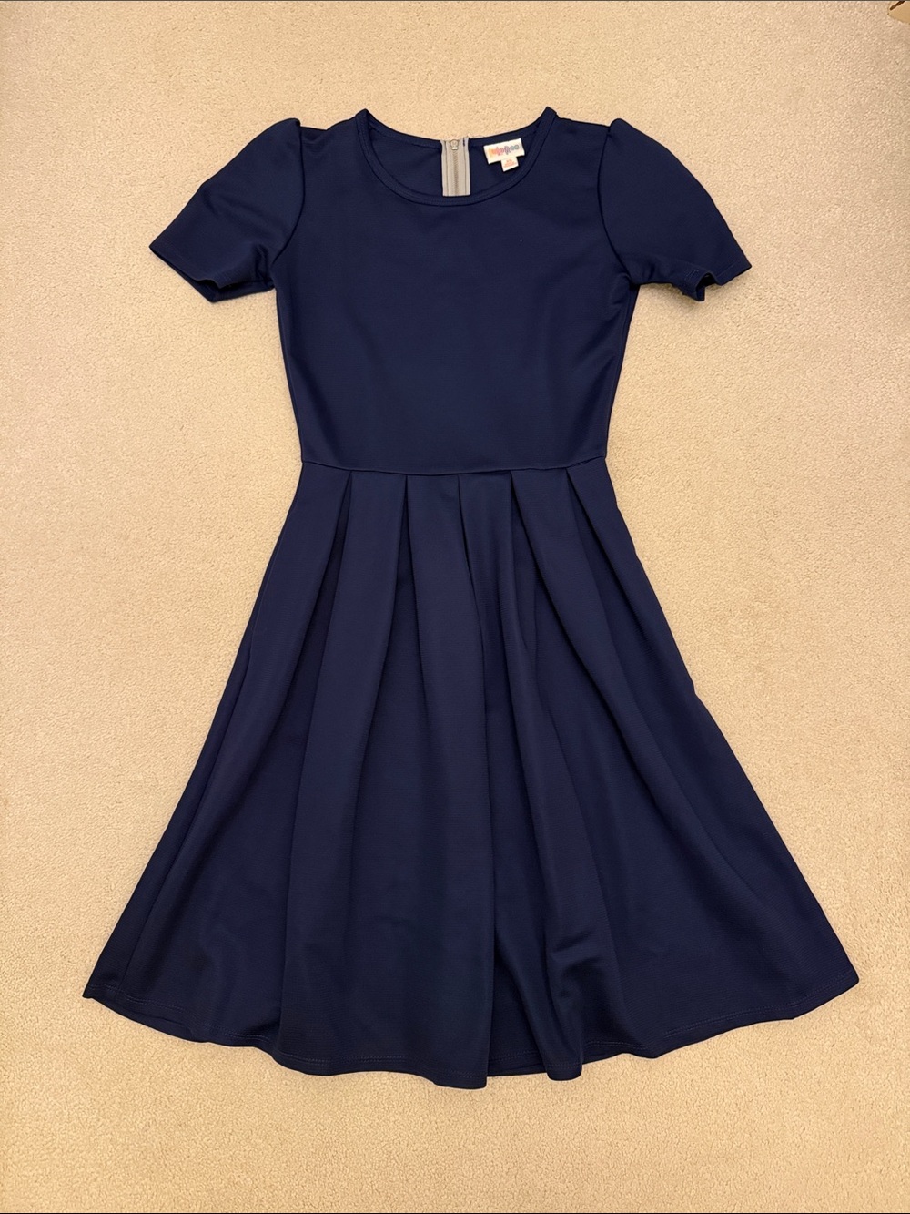 Lularoe Navy Amelia Dress - size XS